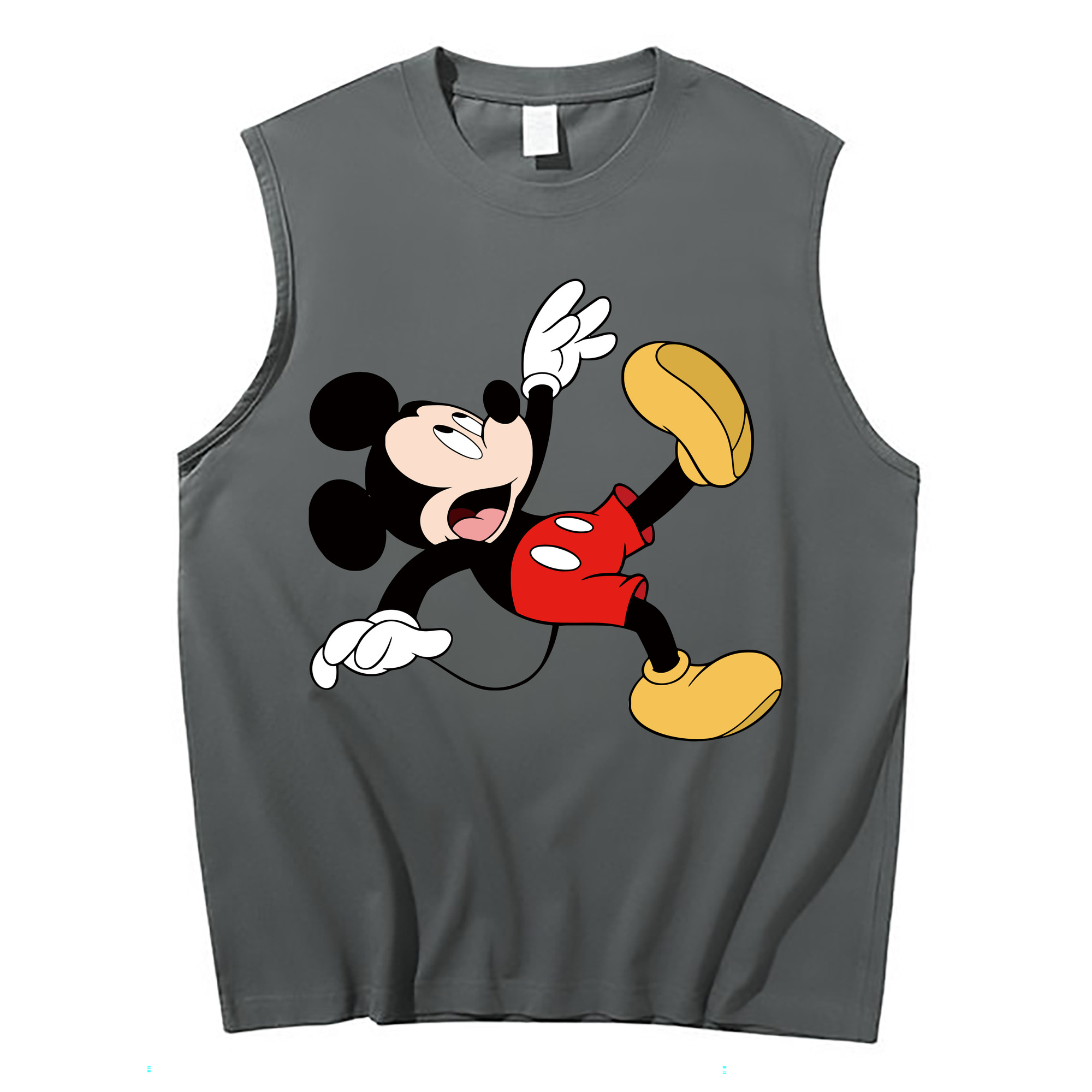 ミッキーマウス Mickey Mouse コットン100％タンクトップ（フロントプリント）